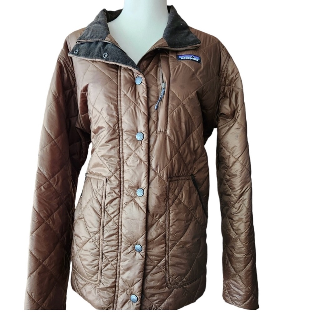 Patagonia Quilted Brown Bomber Jacket